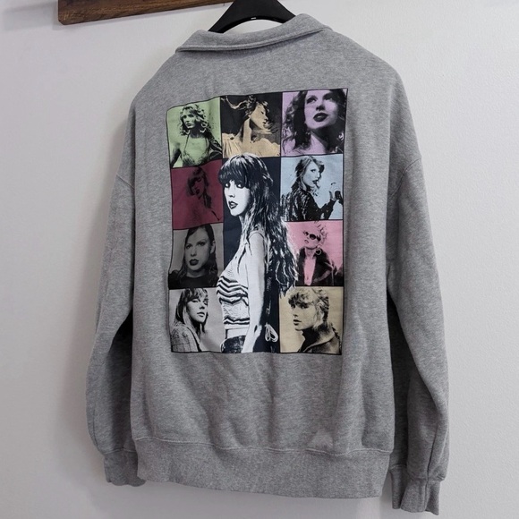 Taylor Swift Sweaters - Taylor Swift Quarter Zip Sweatshirt Pullover The Eras Tour Official Merch Small